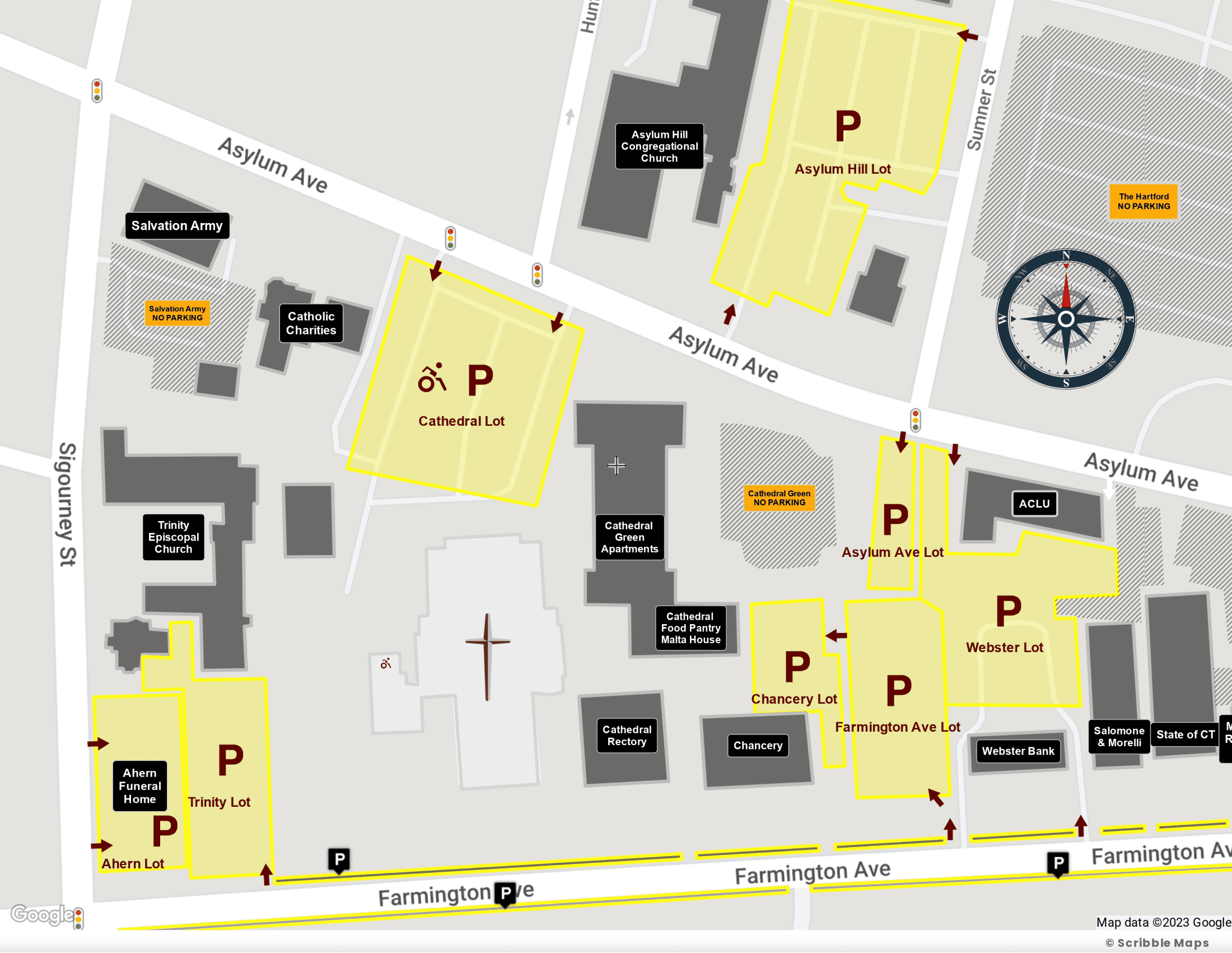 Saturday parking map