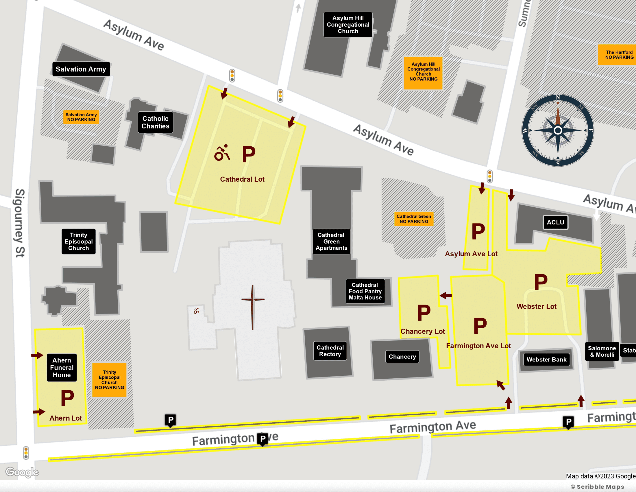Sunday parking map