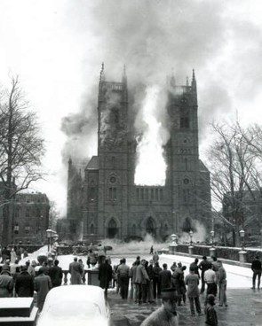 Cathedral ruins following the fire of December 31, 1956